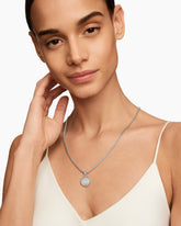 Initial Charm in Sterling Silver with Diamond W